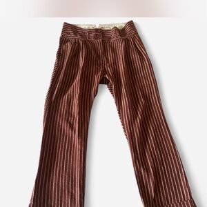 Striped  free people Pants in Rust and Cream